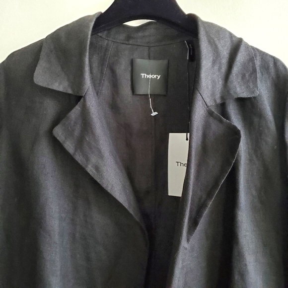 New Theory Clairene Double Face Linen Blend Jacket/Coat NWT Size Petite (00-0) - Picture 9 of 12